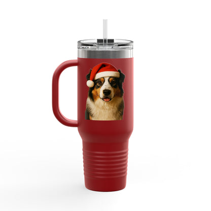 Santa Paws Aussie Insulated Travel Mug