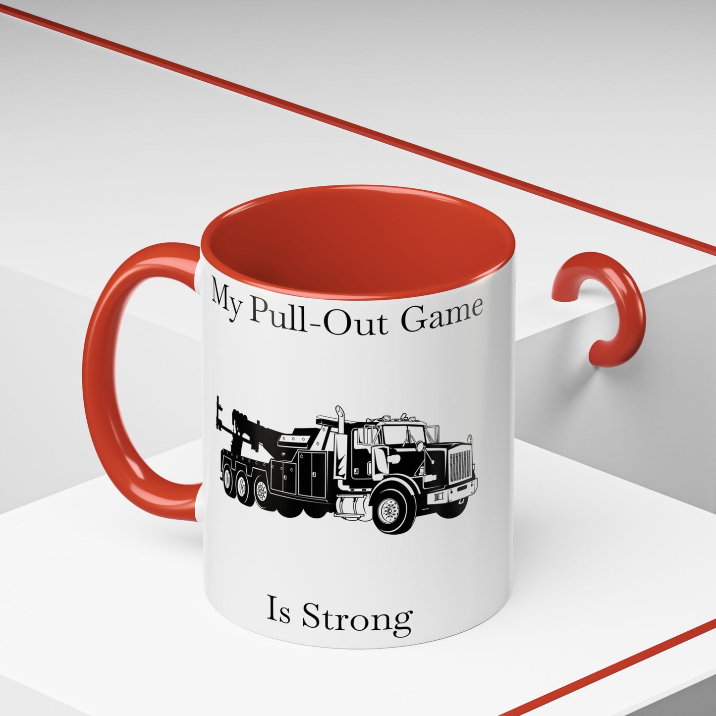 Pull Out Heavy Tow Truck 2-Tone Coffee Mug