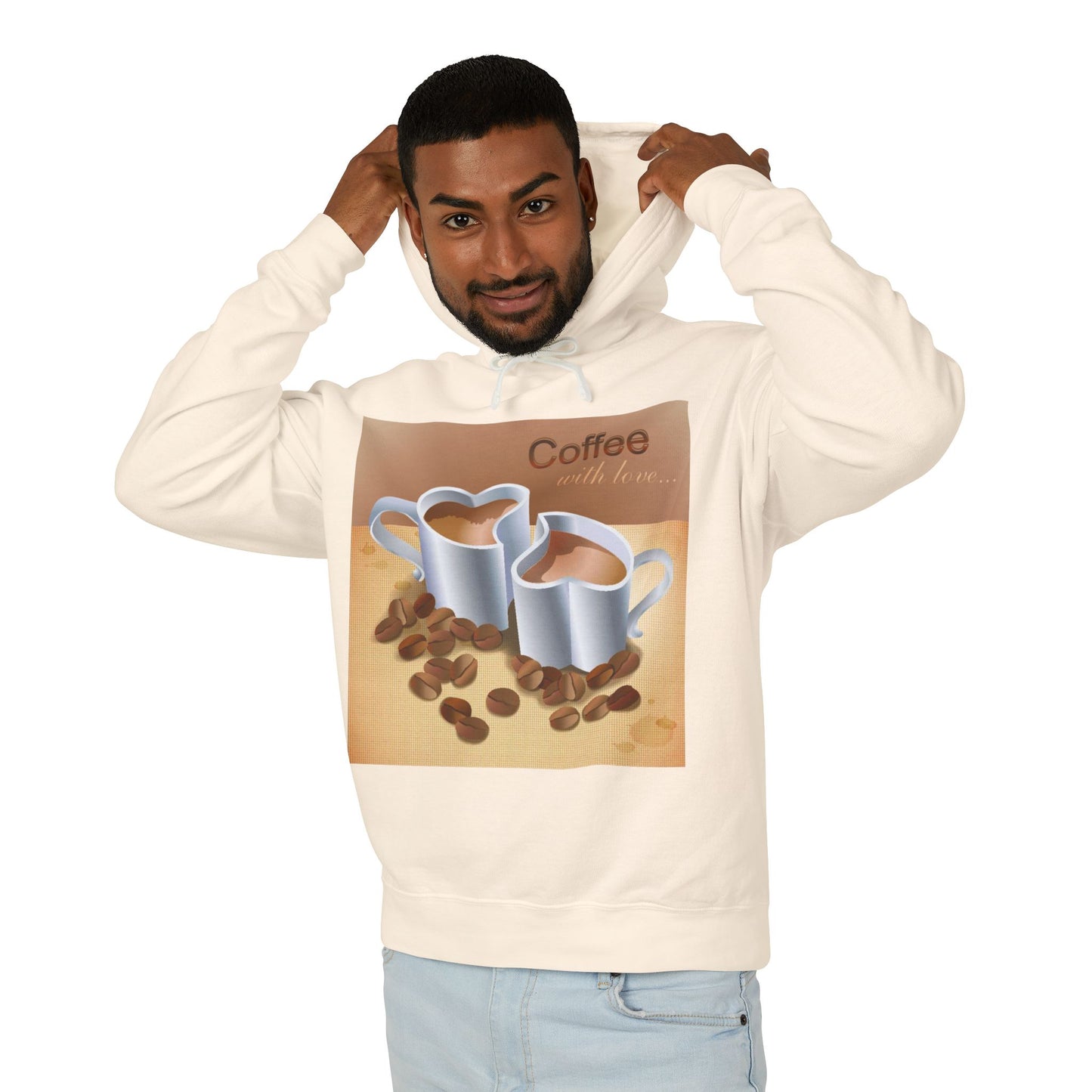 Coffee With Love Unisex Lightweight Hoodie