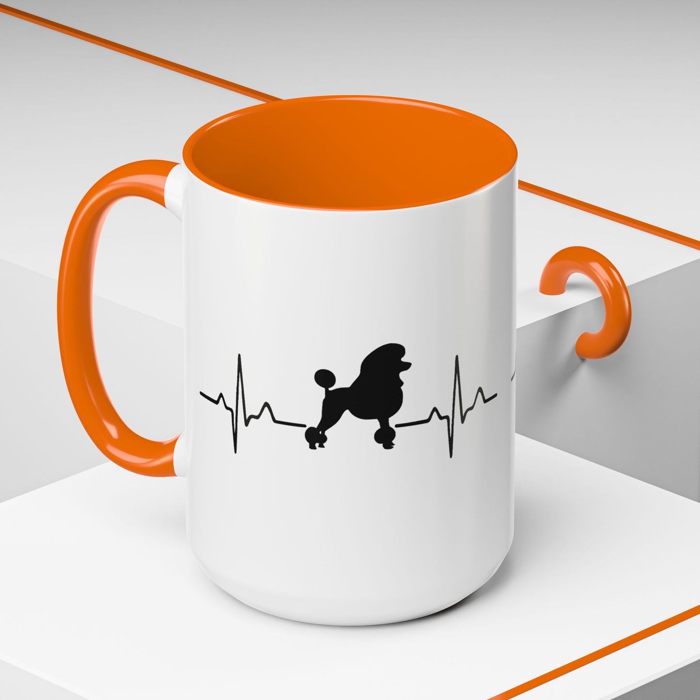 My Heart Beats For Poodles 2-Tone Coffee Mug
