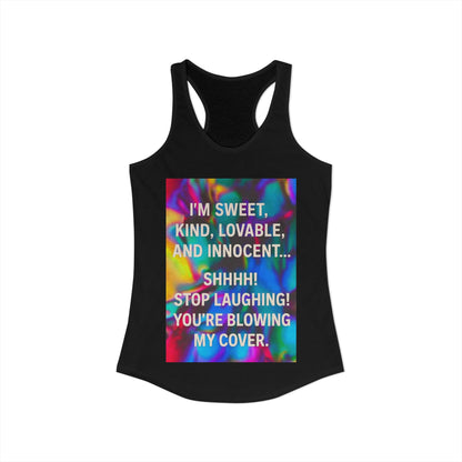 Blowing My Cover Women's Racerback Tank