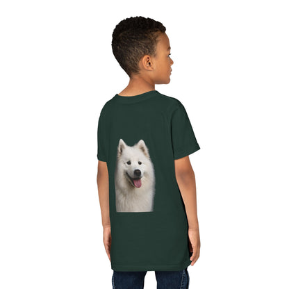 Samoyed Head Youth Unisex Short Sleeve Crewneck Tee
