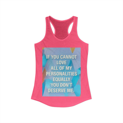 All Of My Personalities Women's Racerback Tank