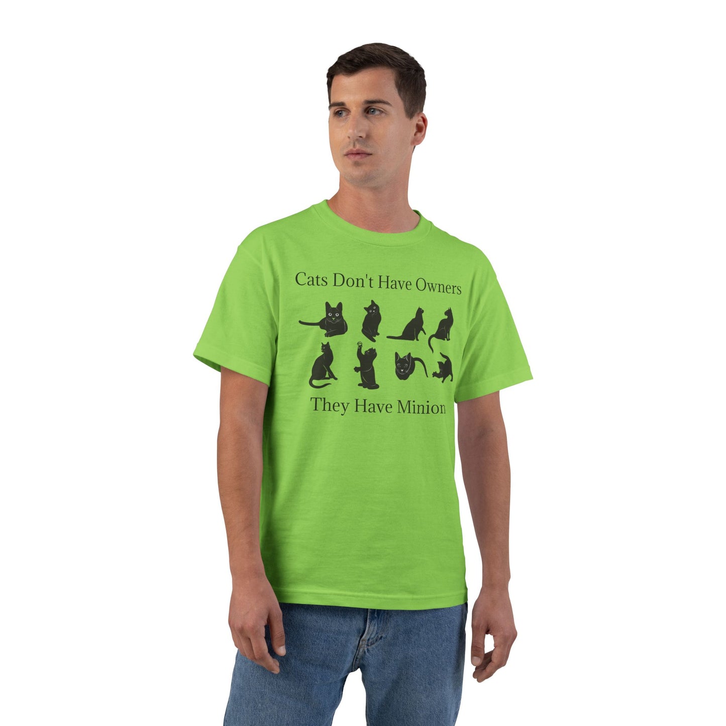 Cat Minions Men's Short-Sleeve Crewneck Tee