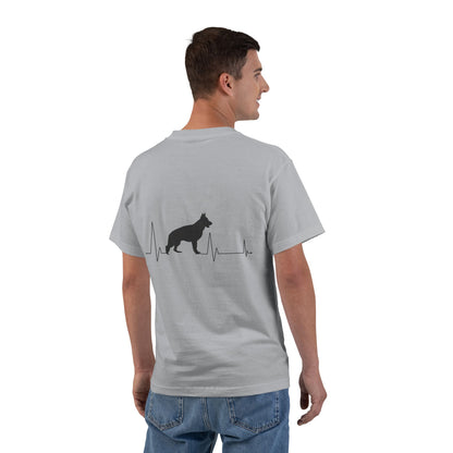 My Heart Beats For German Shepherds Men's Short-Sleeve Crewneck Tee