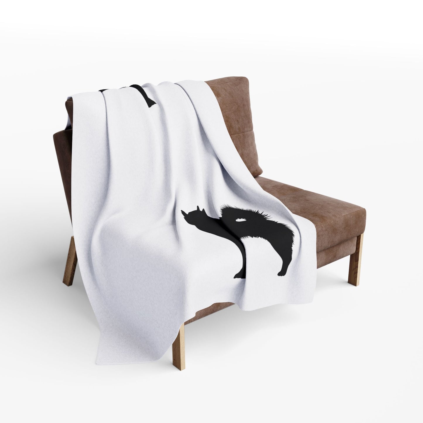 Malamute Silhouette Arctic Fleece Blanket