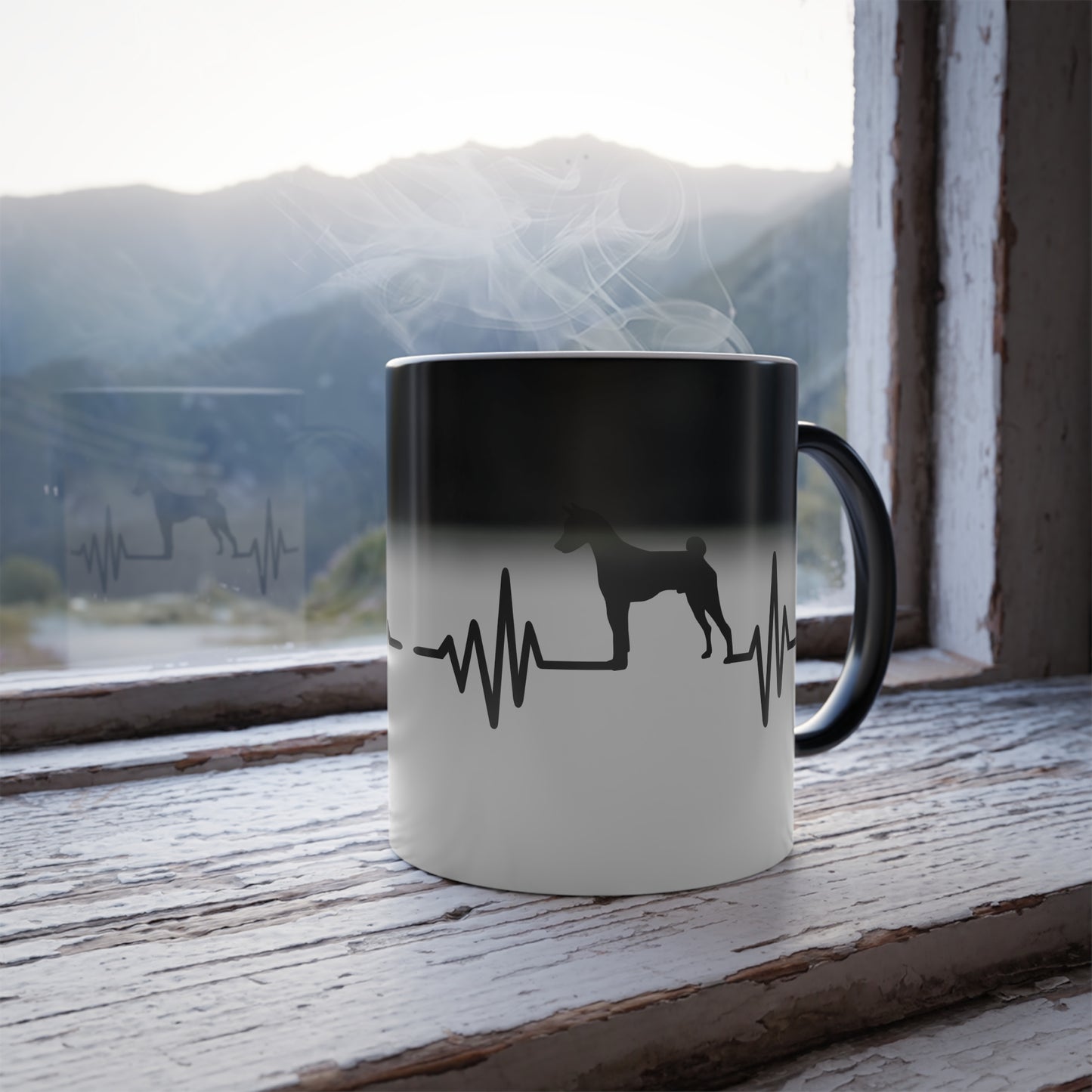 My Heart Beats For Basenjis Color Changing Mug