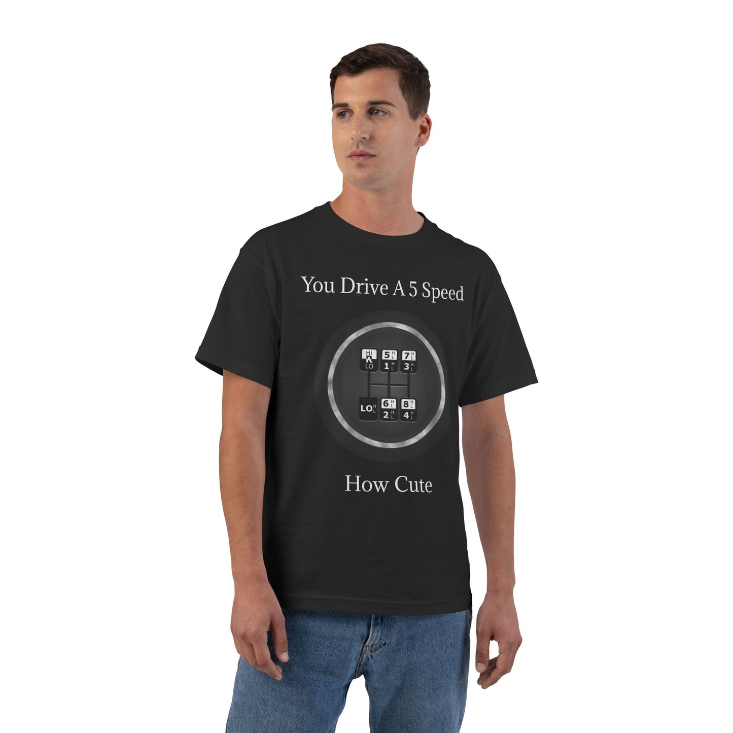 5 Speed How Cute Men's Short-Sleeve Crewneck Tee