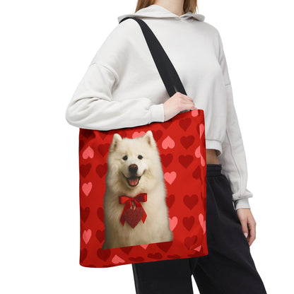 Cupid's Companion Samoyed Tote Bag