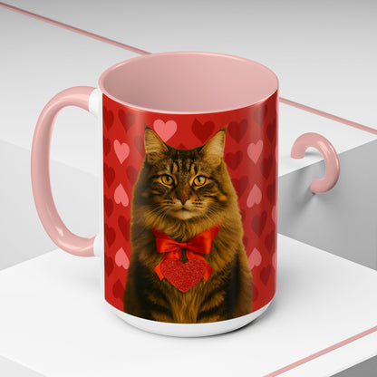 Cupid's Companion Cat 2-Tone Coffee Mug