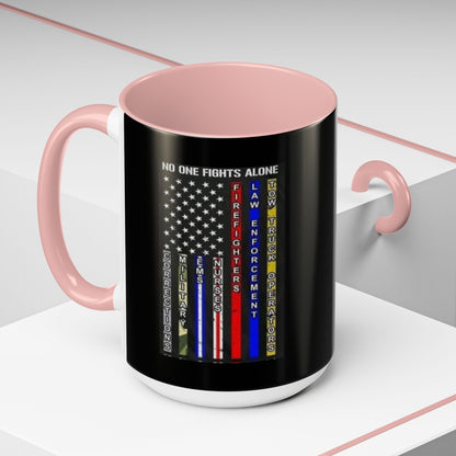 No One Fights Alone 2-Tone Coffee Mug