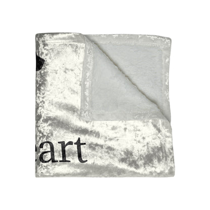Heart Of Gold Crushed Velvet Blanket