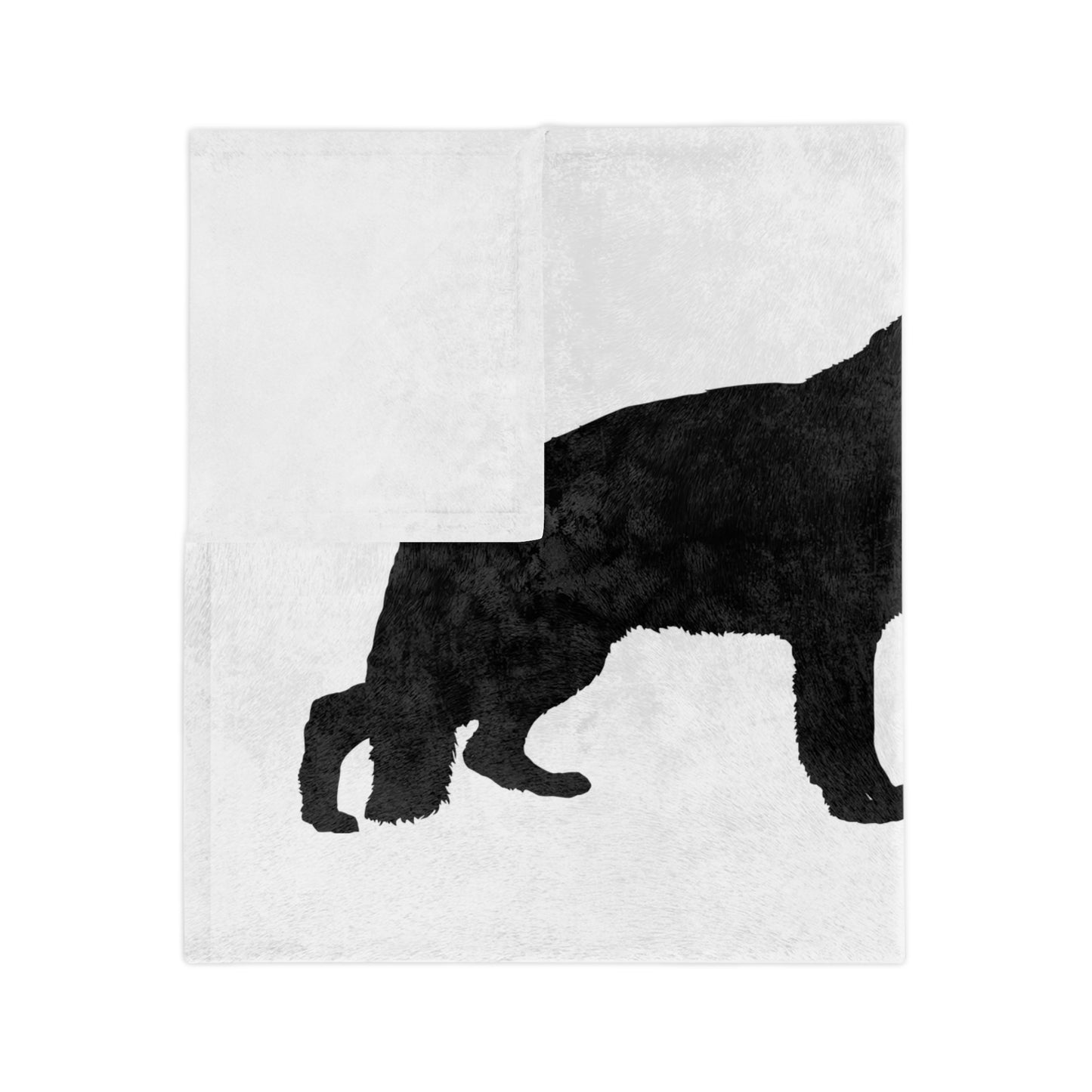German Shepherd Silhouette Velveteen Microfiber Blanket