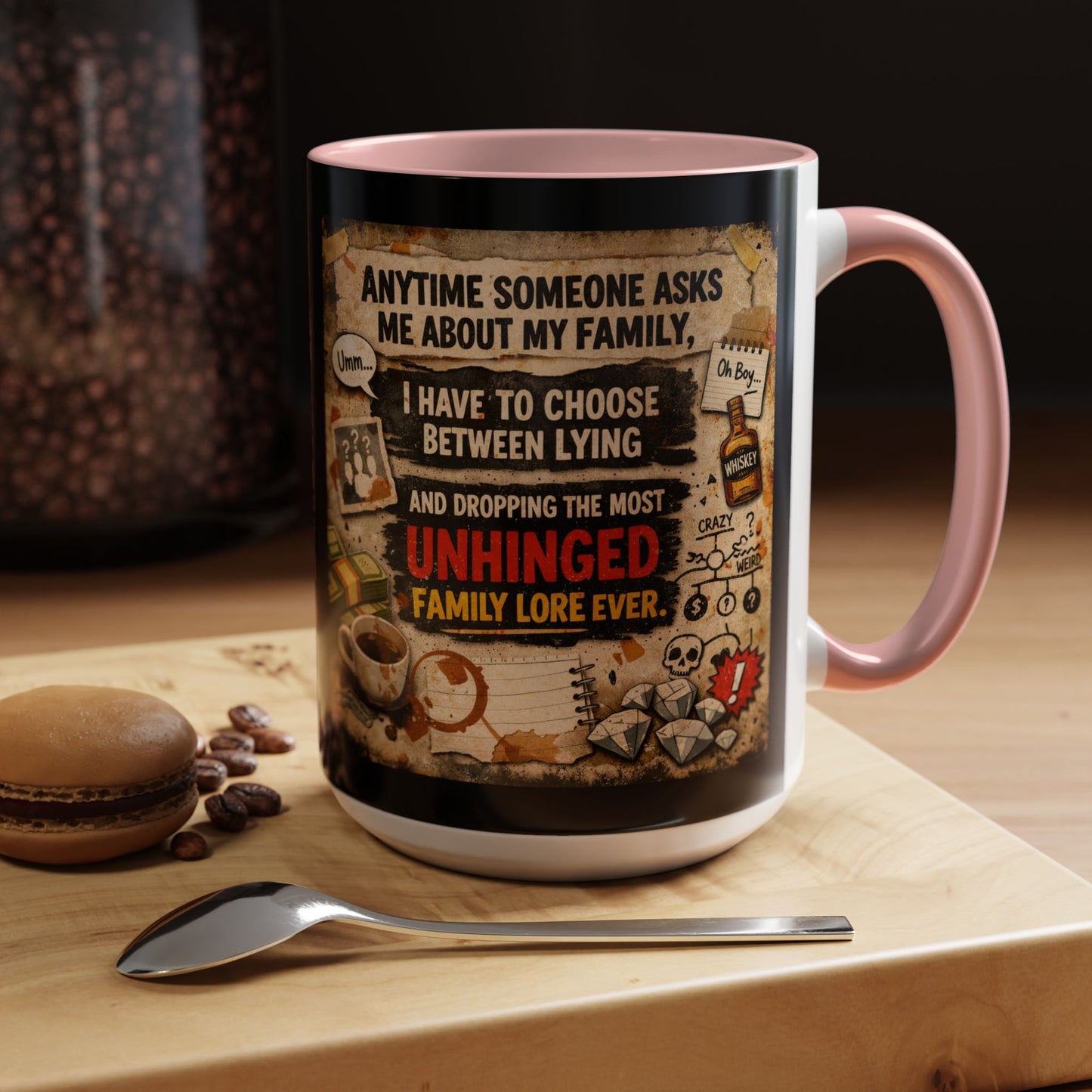 Unhinged Family 2-Tone Coffee Mug