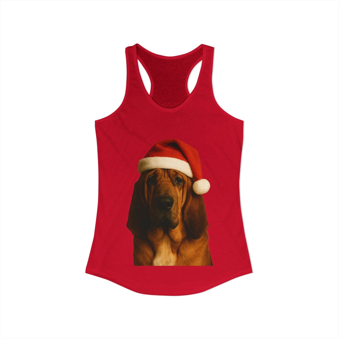 Santa Paws Bloodhound Women's Racerback Tank