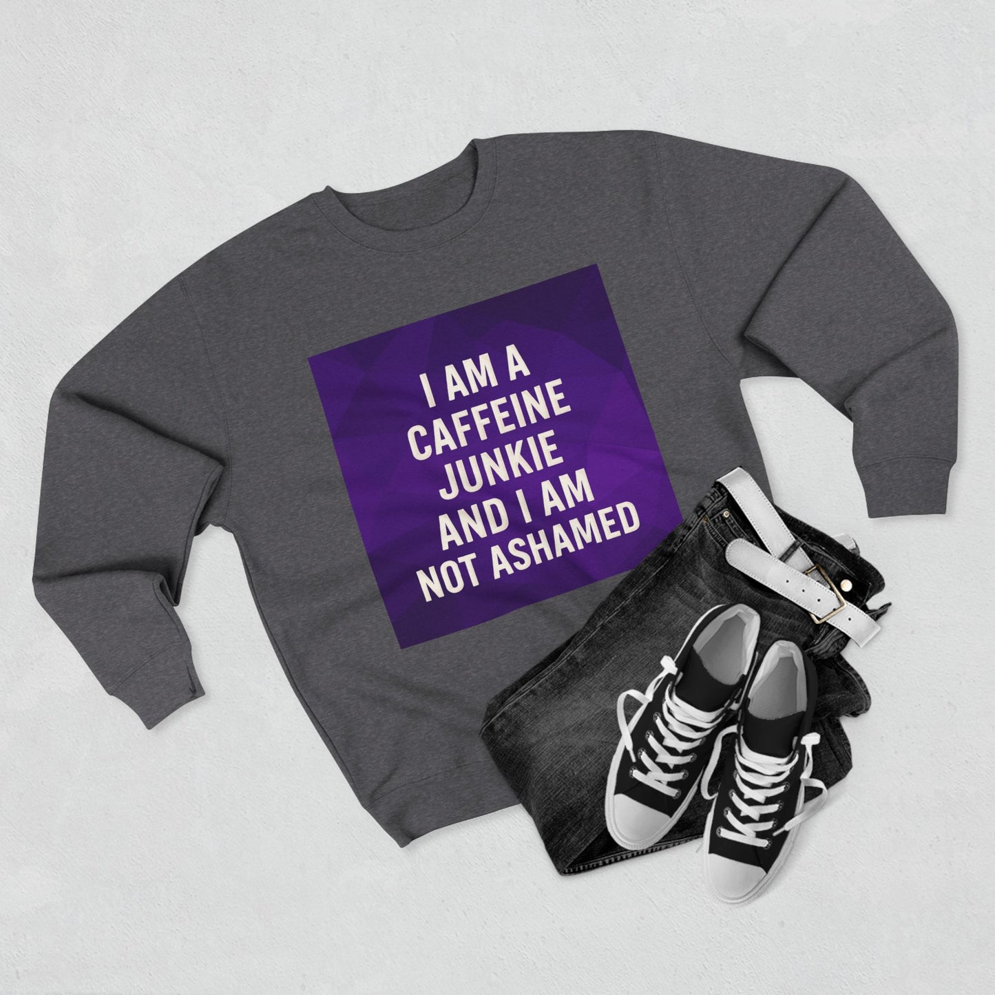 Caffeine Junkie Unisex Crewneck Sweatshirt