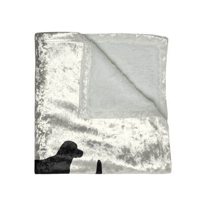 My Heart Beats For Goldens Crushed Velvet Blanket