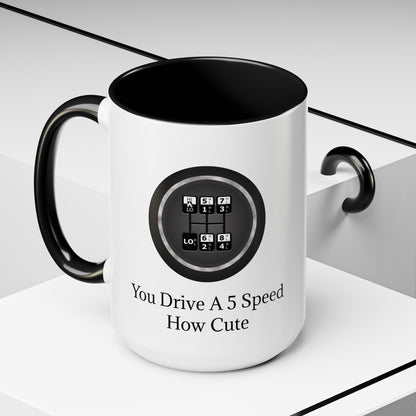 5 Speed How Cute 2-Tone Coffee Mug