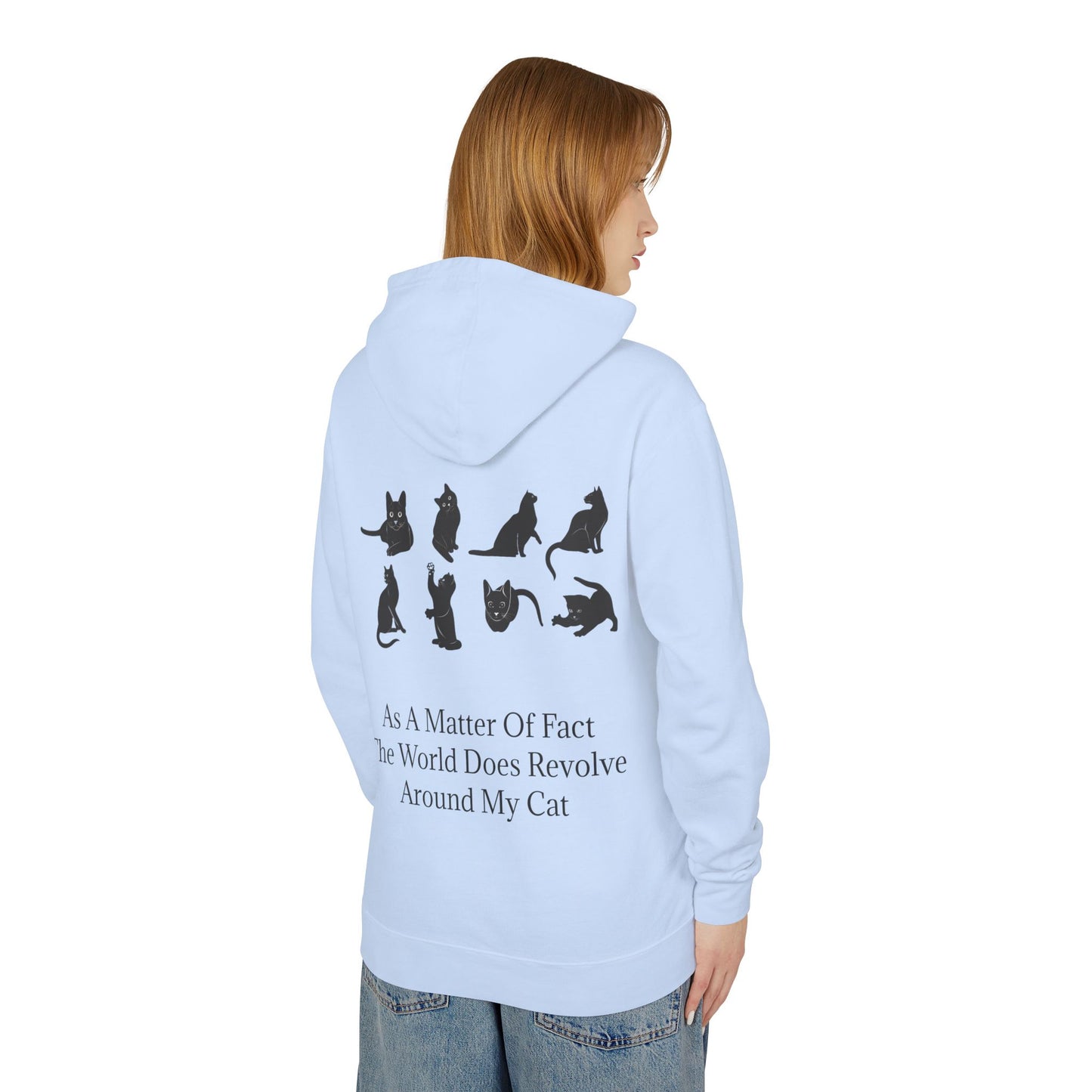 Matter Of Fact Cat Unisex Lightweight Hoodie