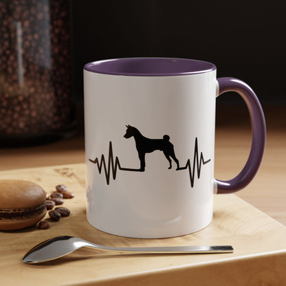 My Heart Beats For Basenjis 2-Tone Coffee Mug