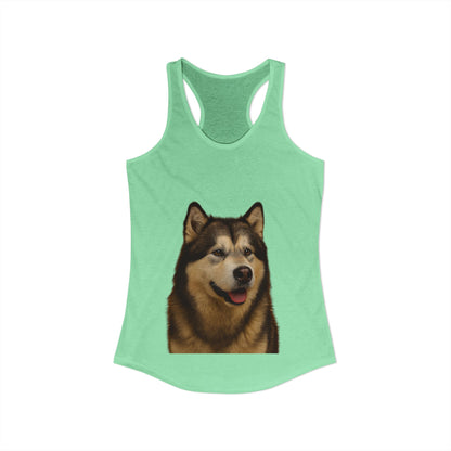 Malamute Head Women's Racerback Tank