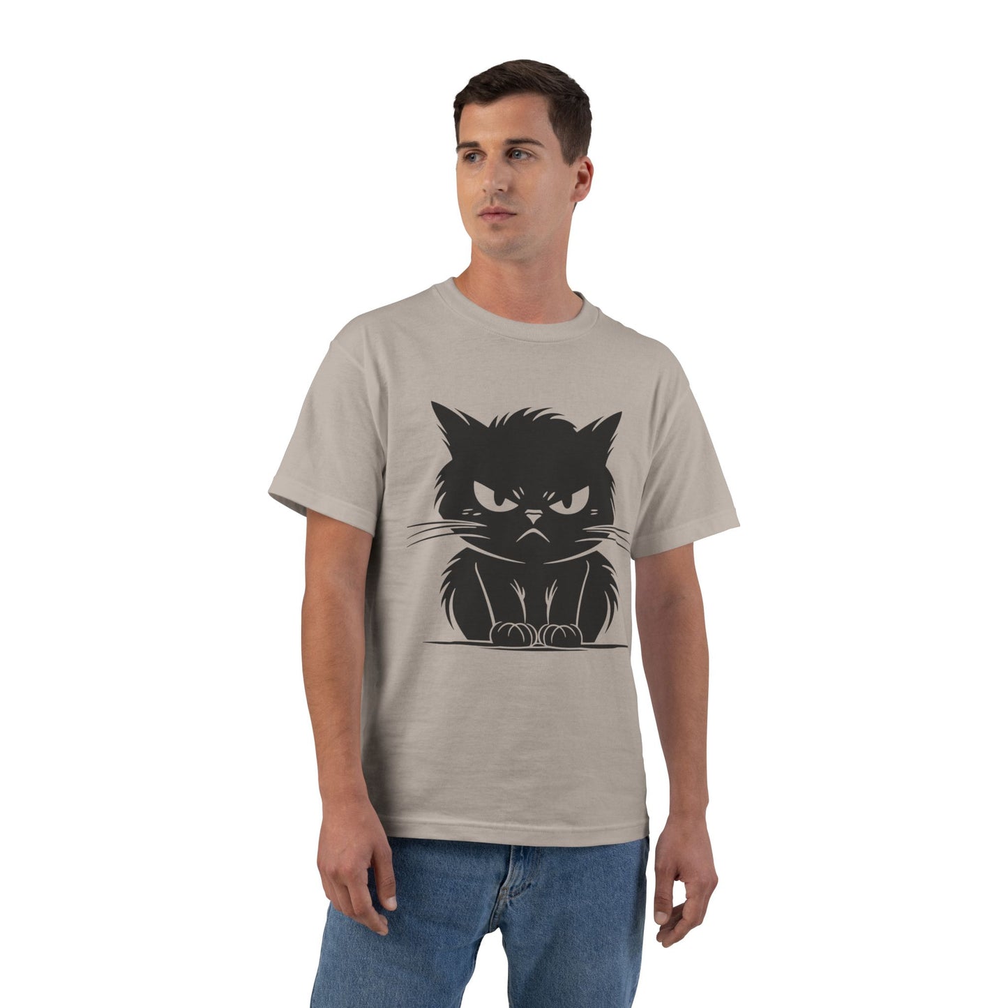 Angry Cat Men's Short-Sleeve Crewneck Tee