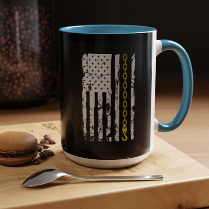 Thin Yellow Line 2-Tone Coffee Mug