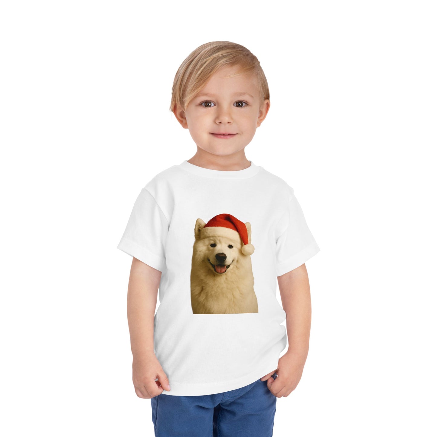 Santa Paws Samoyed Toddler Unisex Short Sleeve Crewneck Tee