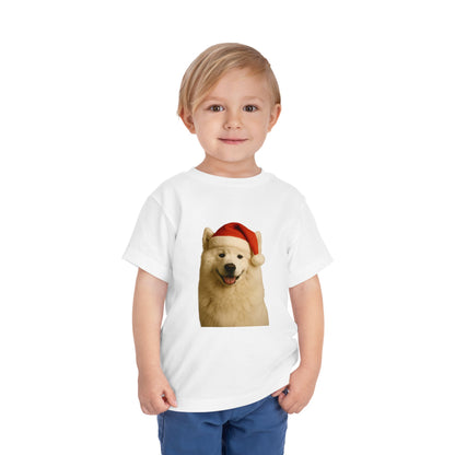 Santa Paws Samoyed Toddler Unisex Short Sleeve Crewneck Tee