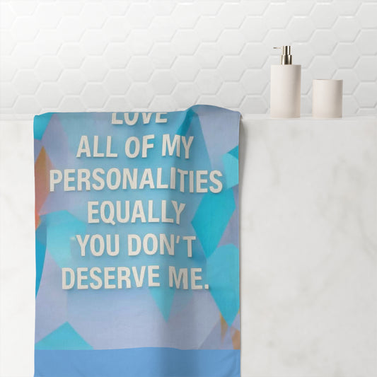All Of My Personalities Mink-Cotton  Beach Towel