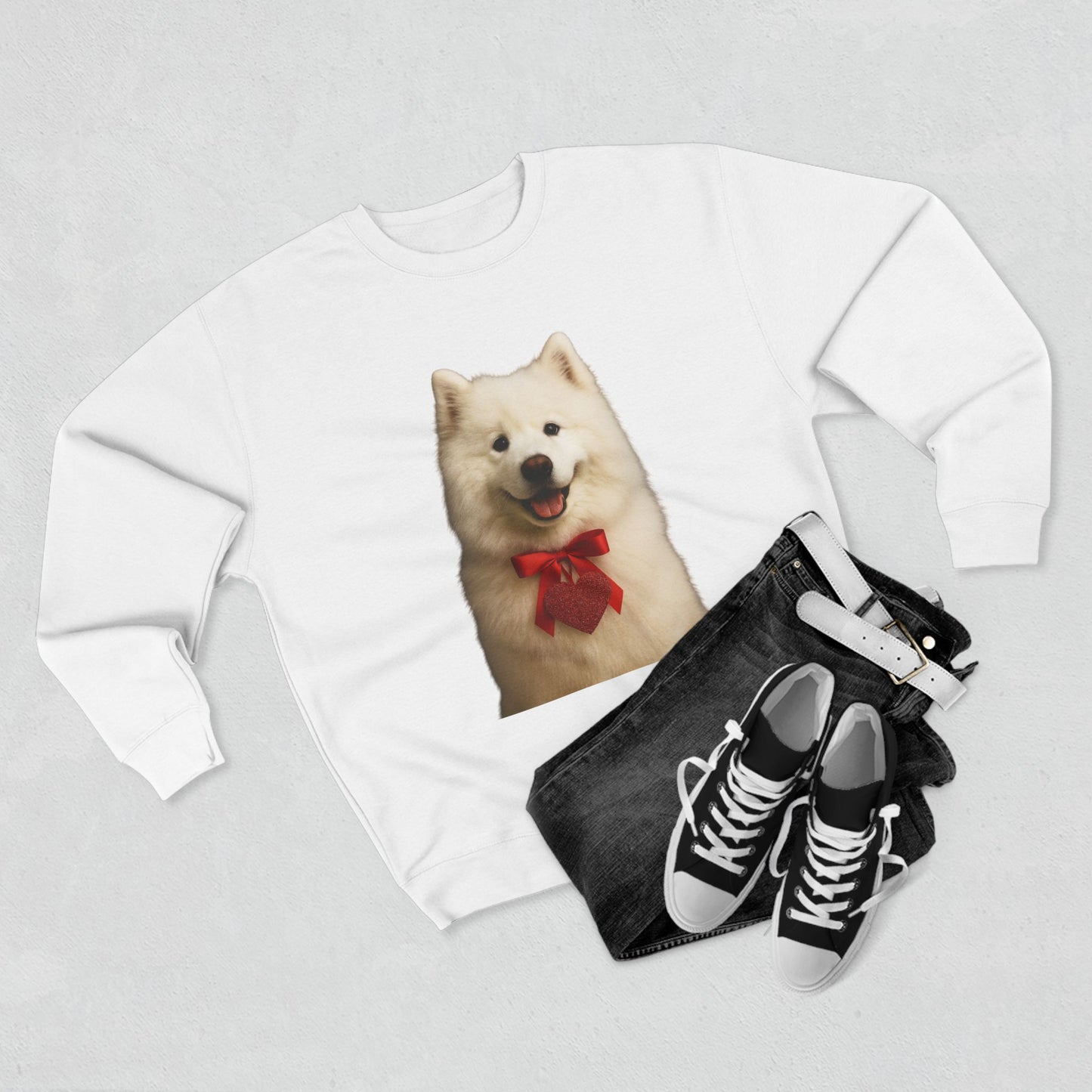 Cupid's Companion Samoyed Unisex Crewneck Sweatshirt