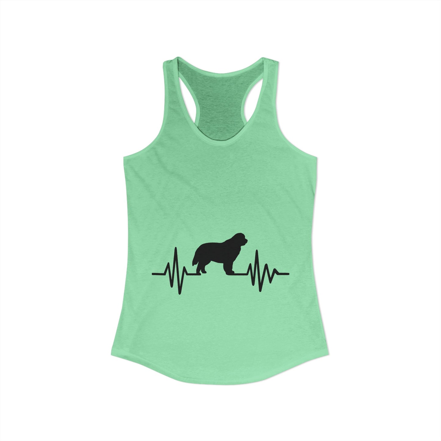 My Heart Beats For Newfies Women's Racerback Tank