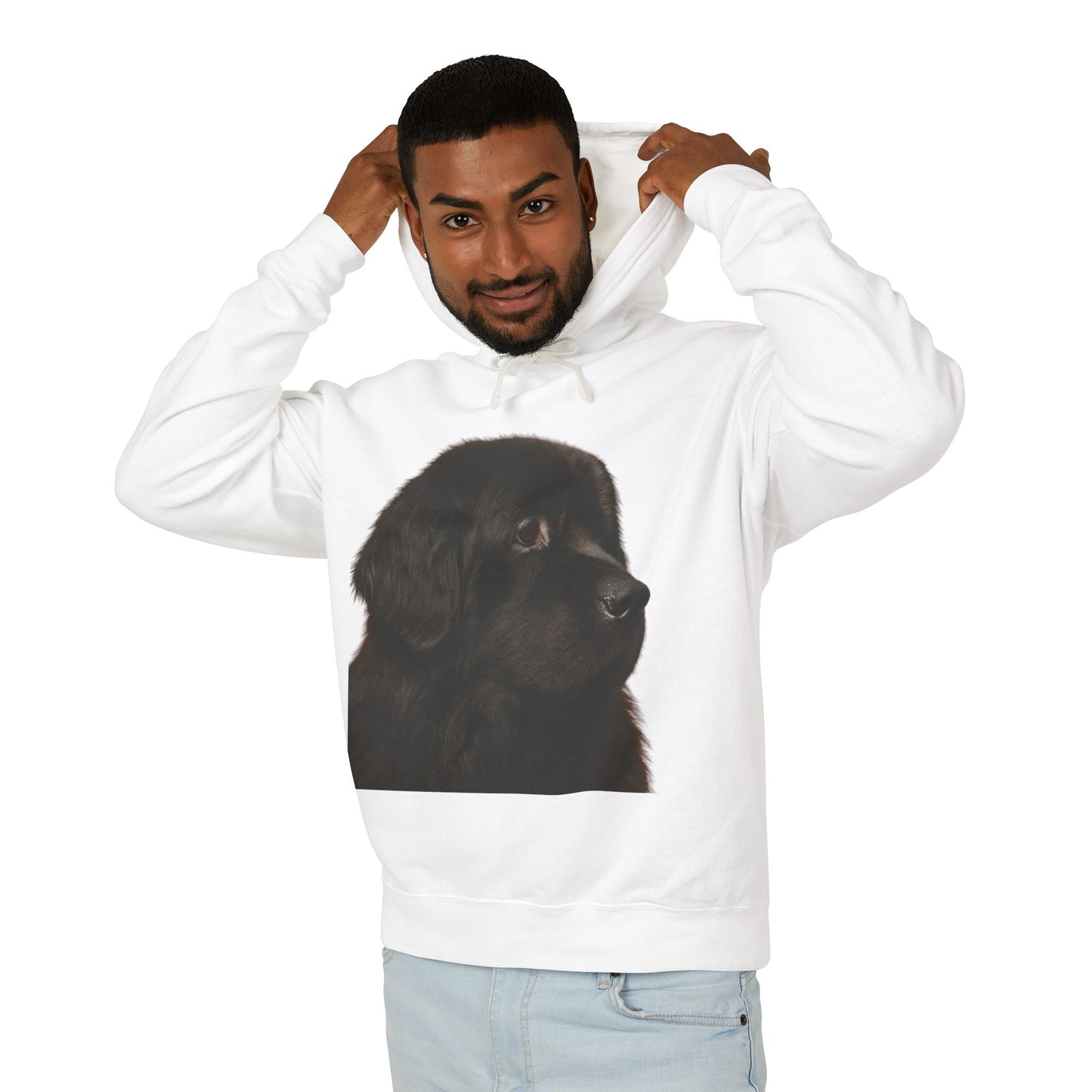 Newfie Head Unisex Lightweight Hoodie