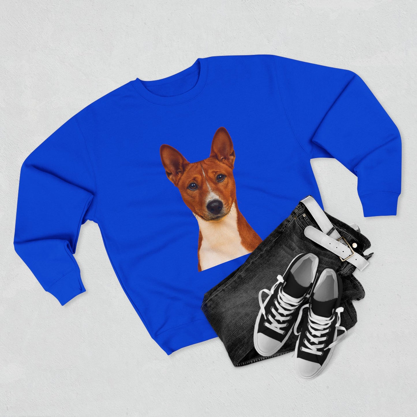 Basenji Head Unisex Crewneck Sweatshirt