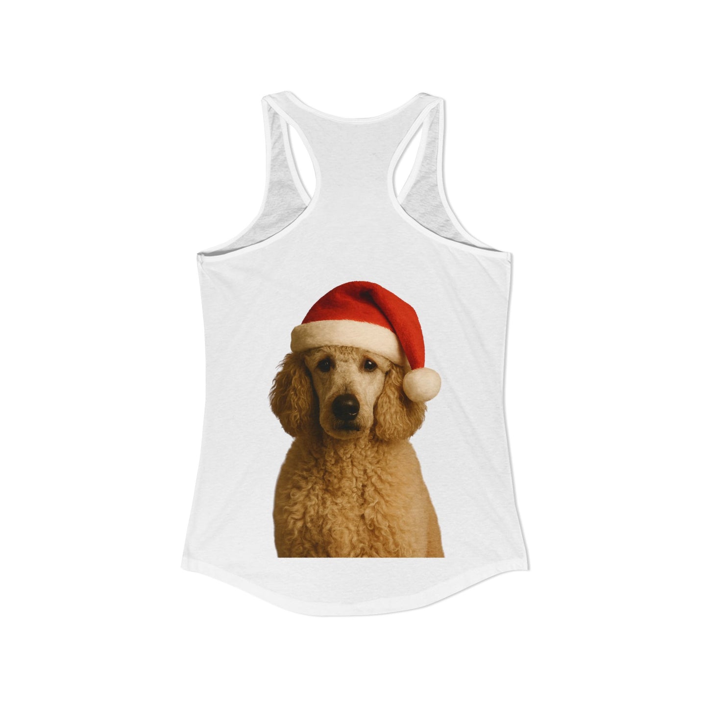 Santa Paws Poodle Women's Racerback Tank
