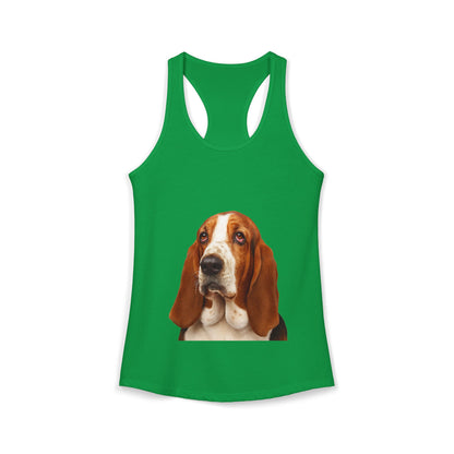 Basset Head Women's Racerback Tank