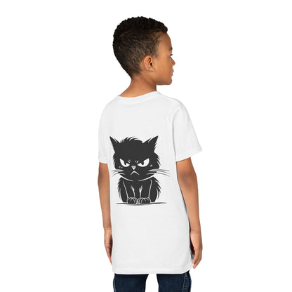 Angry Cat Youth Unisex Short Sleeve Crewneck Tee
