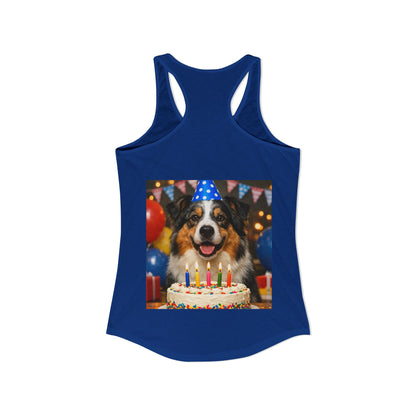 Birthday Buddy Aussie Women's Racerback Tank