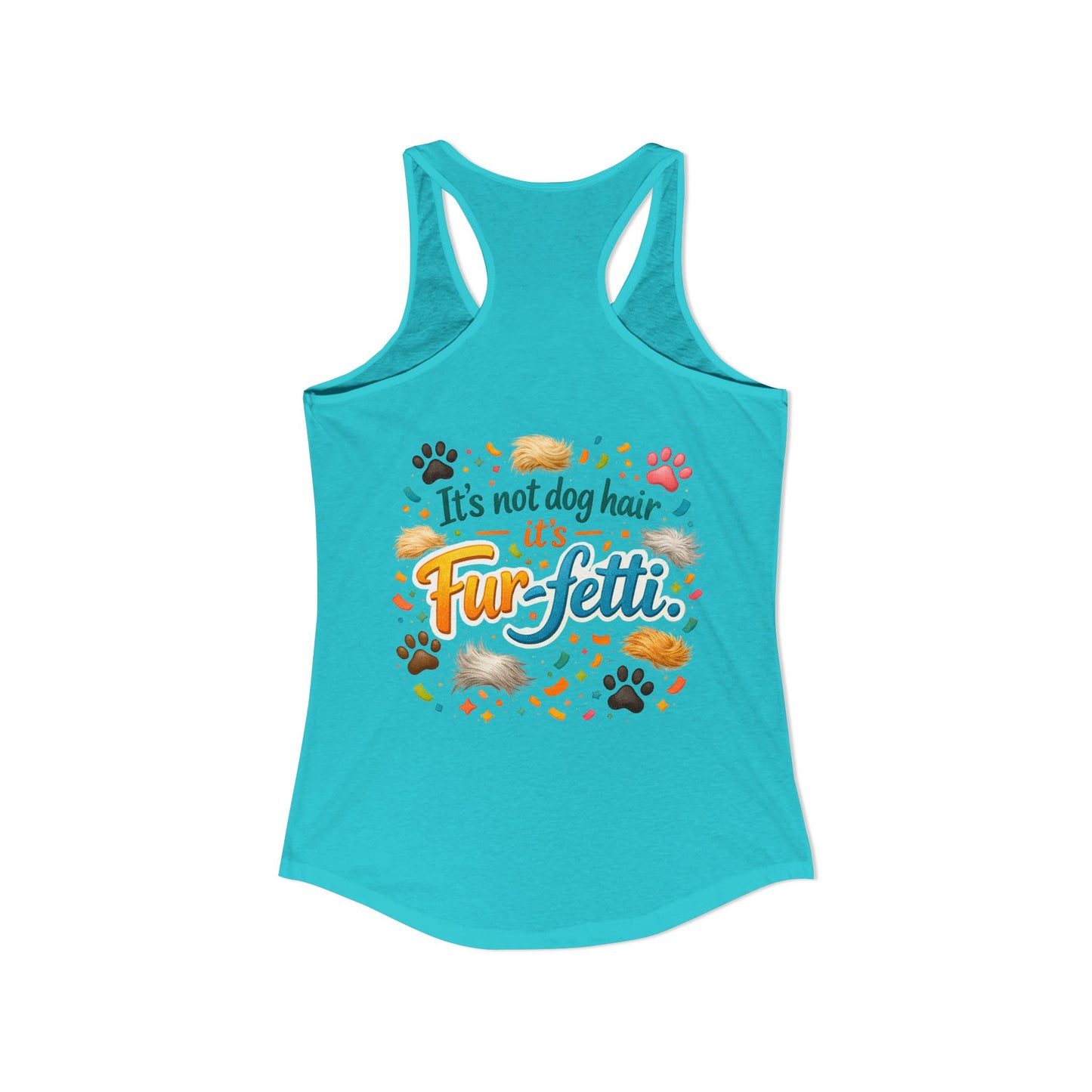 Fur-Fetti Dog Women's Racerback Tank