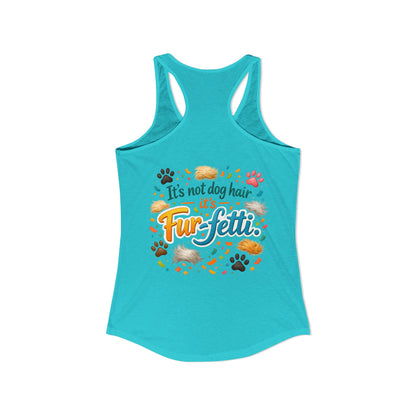 Fur-Fetti Dog Women's Racerback Tank
