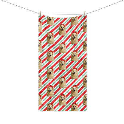 Santa Paws Samoyed  Mink-Cotton  Beach Towel