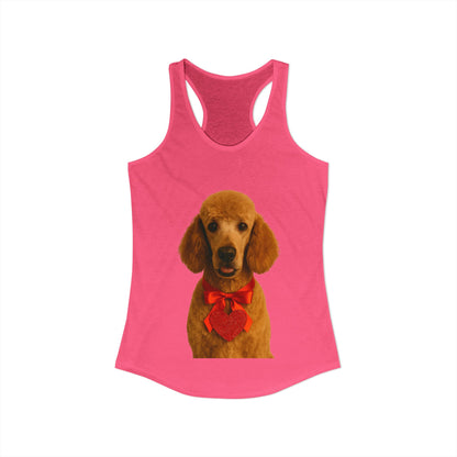 Cupid's Companion Poodle Women's Racerback Tank