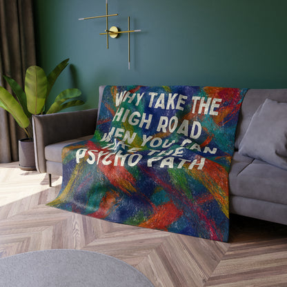 Psycho Path Crushed Velvet Blanket