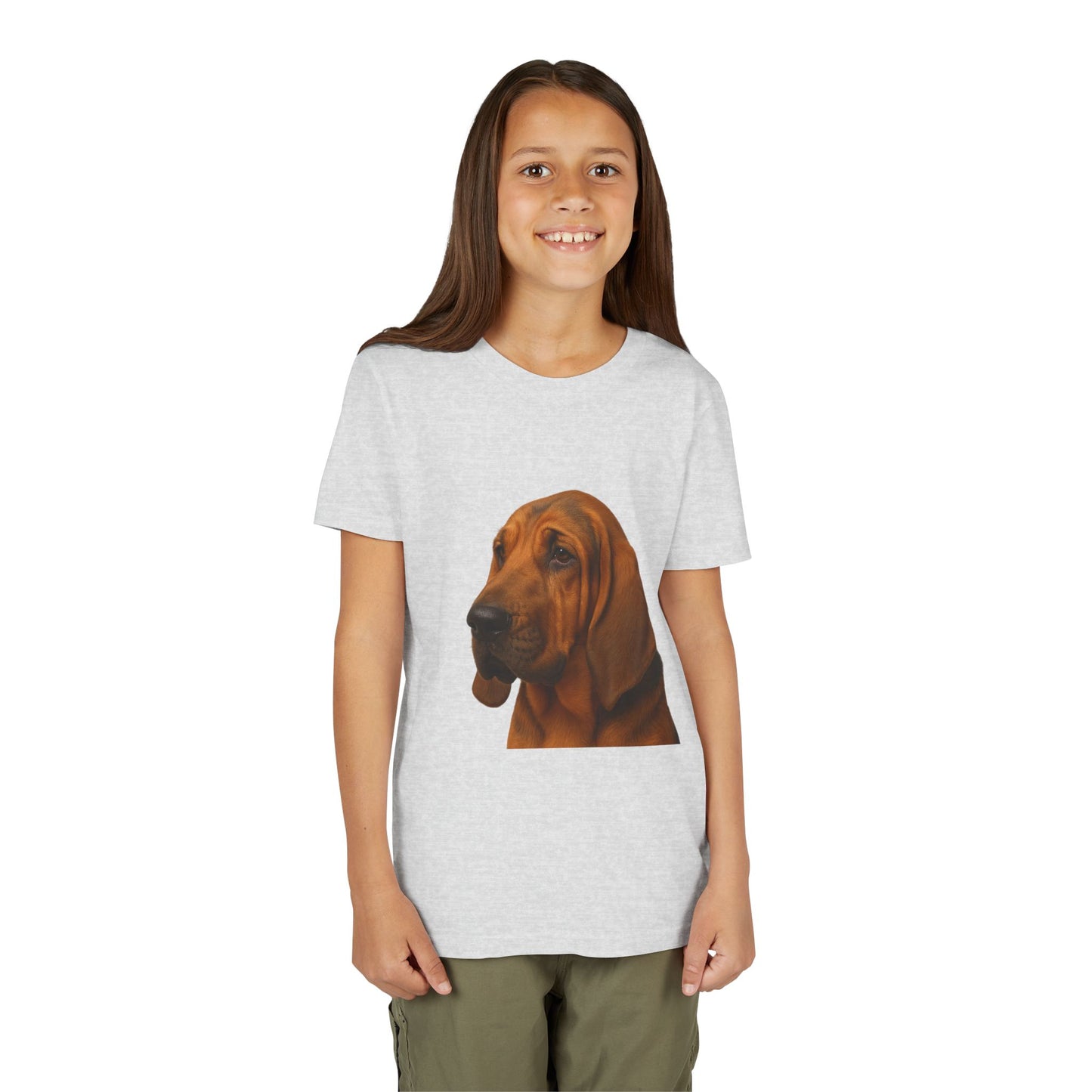 Bloodhound Head Youth Unisex Short Sleeve Crewneck Tee