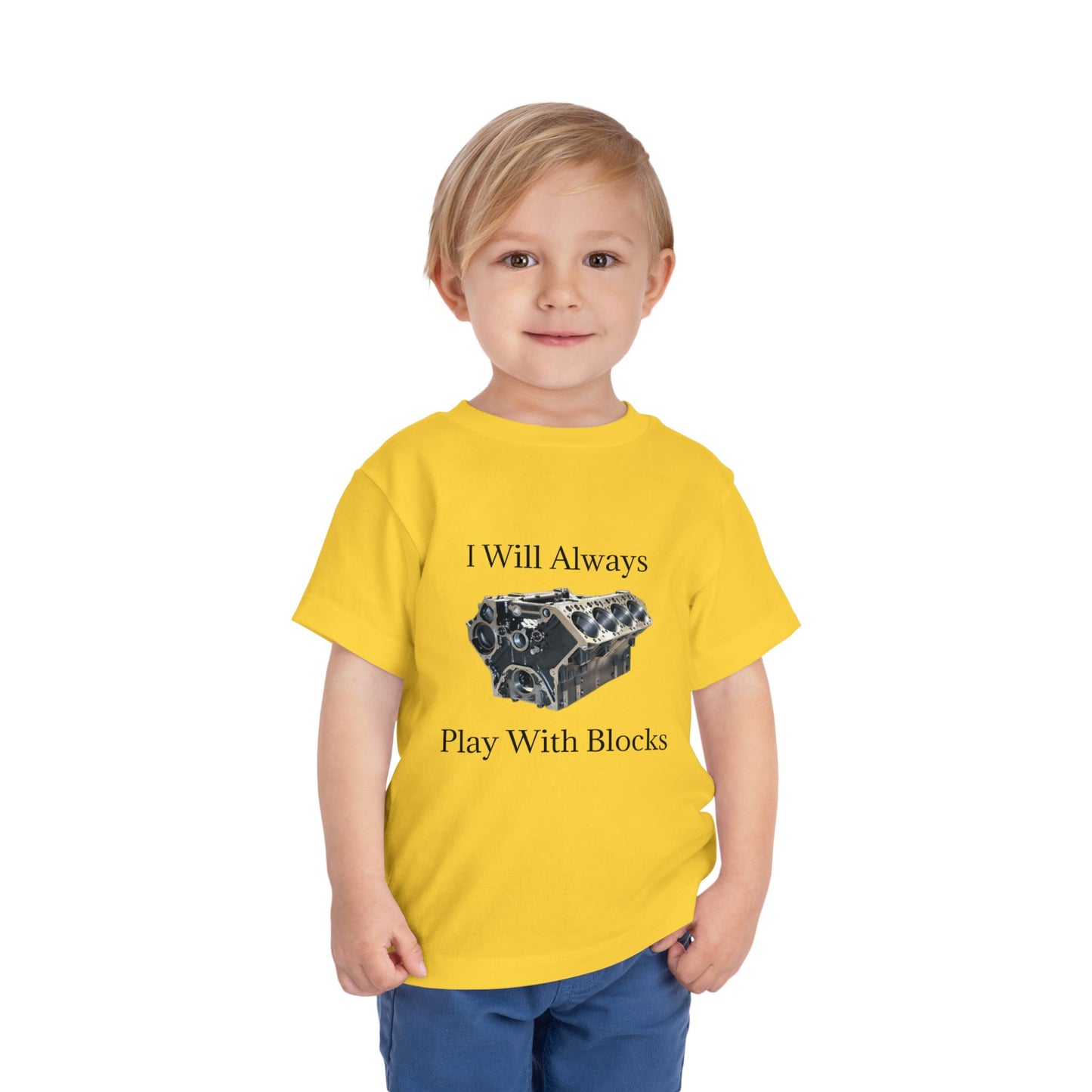 Play With Blocks Toddler Unisex Short Sleeve Crewneck Tee