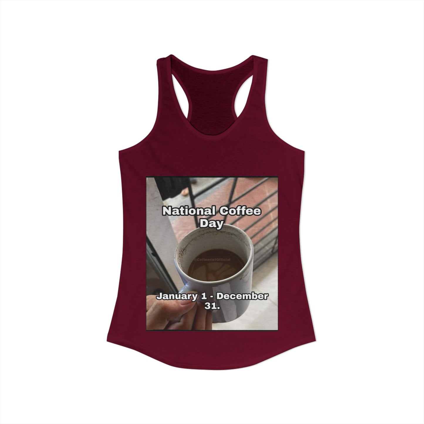 National Coffee Day Women's Racerback Tank