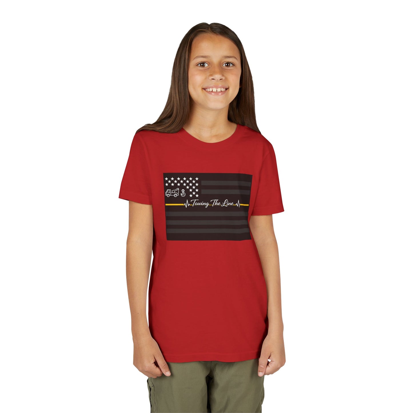 Thin Yellow Line Youth Unisex Short Sleeve Crewneck Tee
