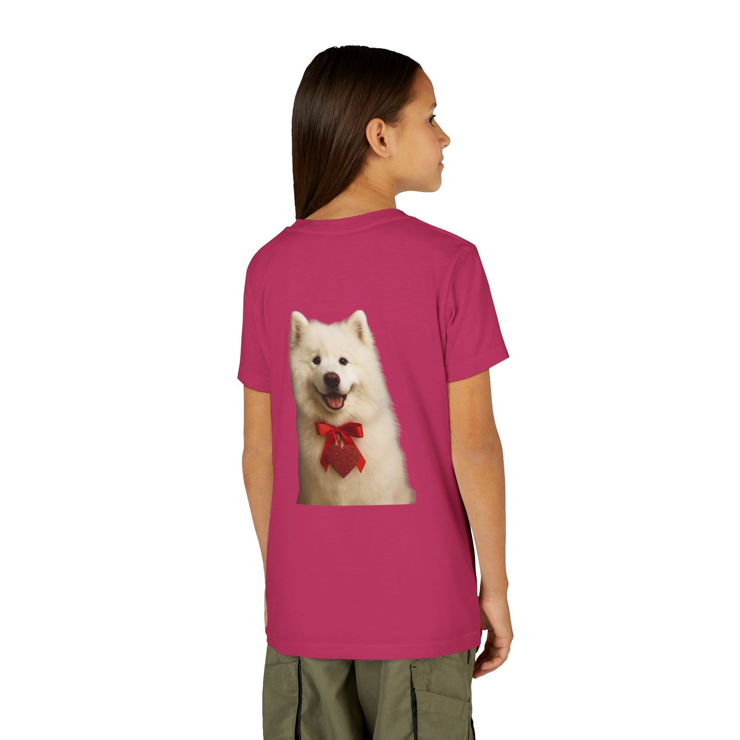 Cupid's Companion Samoyed Youth Unisex Short Sleeve Crewneck Tee