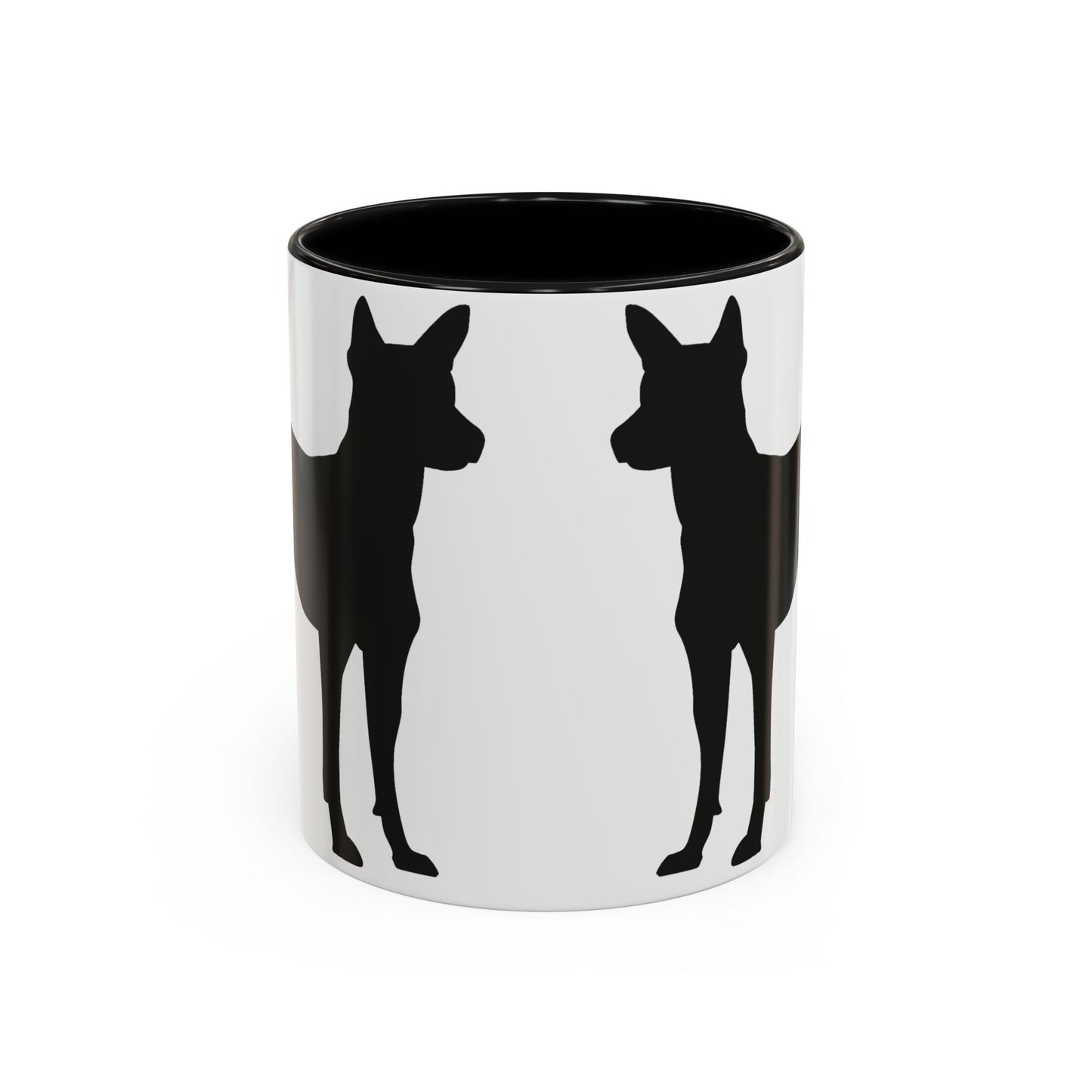 Basenji Silhouette 2-Tone Coffee Mug