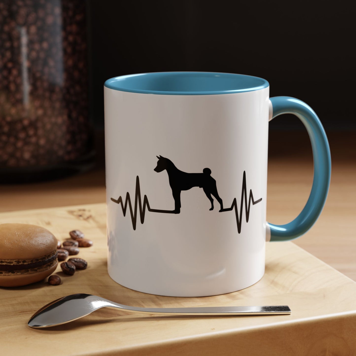 My Heart Beats For Basenjis 2-Tone Coffee Mug